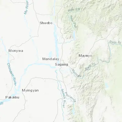 Map showing location of Mandalay (21.974730, 96.083590)