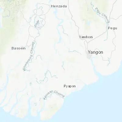 Map showing location of Maubin (16.731480, 95.654410)