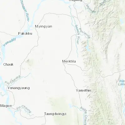 Map showing location of Meiktila (20.877760, 95.858440)