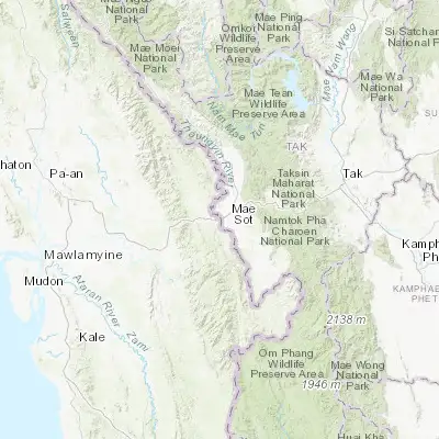Map showing location of Myawadi (16.689110, 98.508930)
