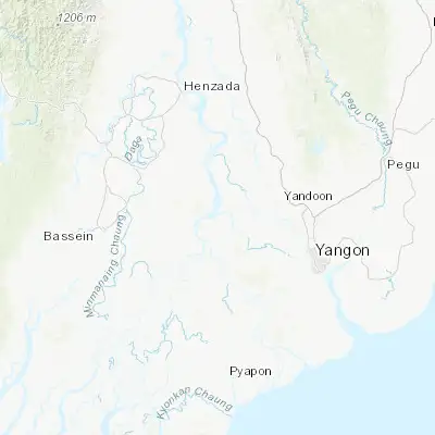 Map showing location of Nyaungdon (17.044590, 95.639570)