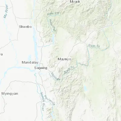 Map showing location of Pyin Oo Lwin (22.035010, 96.456830)