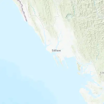 Map showing location of Sittwe (20.146240, 92.898350)