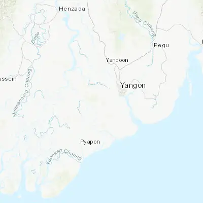 Map showing location of Twante (16.710470, 95.928660)