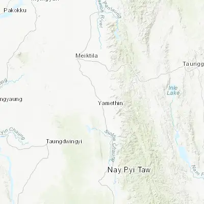 Map showing location of Yamethin (20.431890, 96.138750)
