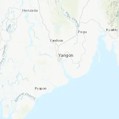 Map showing location of Yangon (16.805280, 96.156110)
