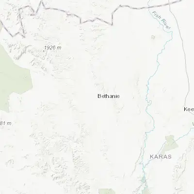 Map showing location of Bethanie (-26.483330, 17.150000)