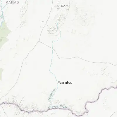 Map showing location of Karasburg (-28.016670, 18.750000)