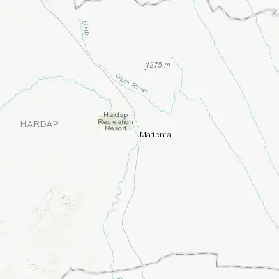 Map showing location of Mariental (-24.627050, 17.964710)