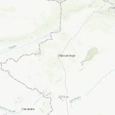 Map showing location of Otjiwarongo (-20.463690, 16.647720)