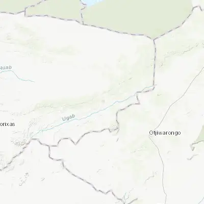 Map showing location of Outjo (-20.116670, 16.150000)