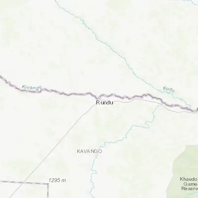 Map showing location of Rundu (-17.917960, 19.773140)