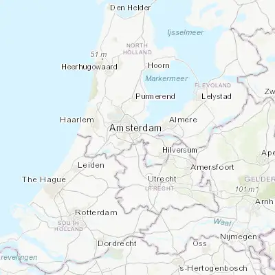 Map showing location of Amsterdam-Zuidoost (52.307500, 4.972220)