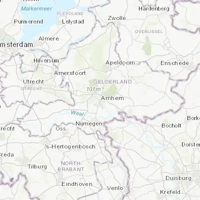 Map showing location of Arnhem (51.980000, 5.911110)