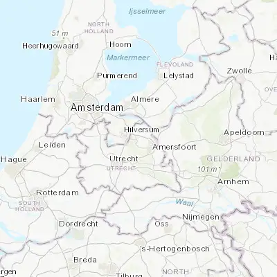 Map showing location of Baarn (52.211670, 5.287500)