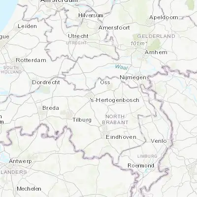 Map showing location of Berlicum (51.677500, 5.400000)