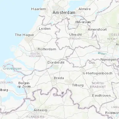 Map showing location of Boven-Hardinxveld (51.823330, 4.881940)