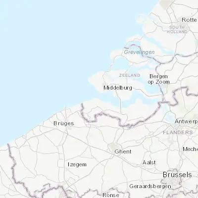 Map showing location of Breskens (51.395830, 3.555560)