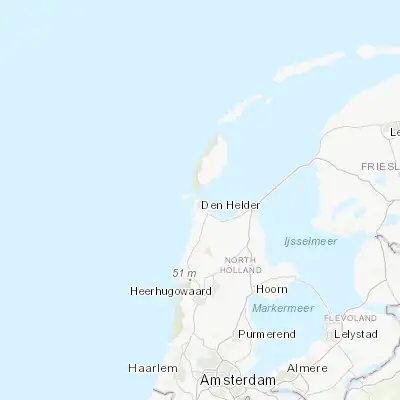 Map showing location of Den Helder (52.959880, 4.759330)
