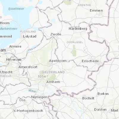 Map showing location of Deventer (52.255000, 6.163890)