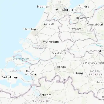 Map showing location of Dordrecht (51.810000, 4.673610)