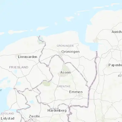 Map showing location of Eelde (53.135830, 6.562500)