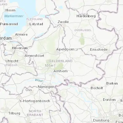 Map showing location of Eerbeek (52.105000, 6.058330)