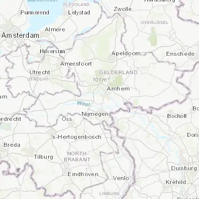 Map showing location of Elst (51.919170, 5.841670)