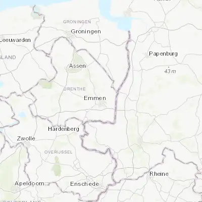 Map showing location of Emmen (52.779170, 6.906940)