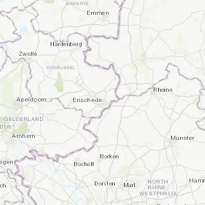 Map showing location of Enschede (52.218330, 6.895830)