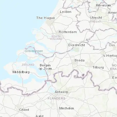 Map showing location of Fijnaart (51.637500, 4.469440)