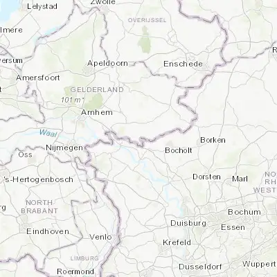 Map showing location of Gendringen (51.873330, 6.376390)