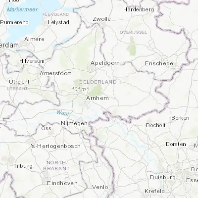 Map showing location of Giesbeek (51.993330, 6.066670)