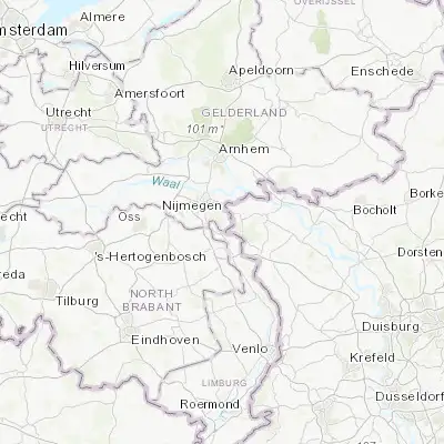 Map showing location of Groesbeek (51.776670, 5.936110)