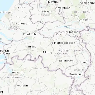 Map showing location of Haaren (51.602500, 5.222220)