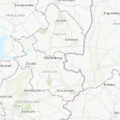 Map showing location of Hardenberg (52.575830, 6.619440)