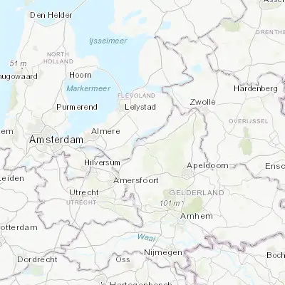 Map showing location of Harderwijk (52.341670, 5.620830)