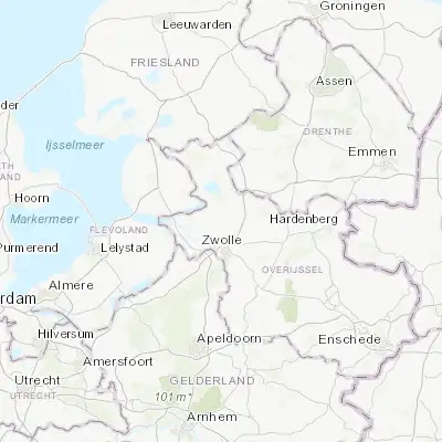 Map showing location of Hasselt (52.592670, 6.095270)