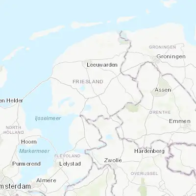 Map showing location of Heerenveen (52.959290, 5.918540)