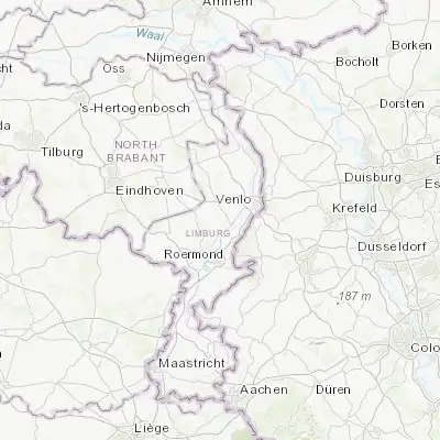 Map showing location of Helden (51.319170, 6.000000)