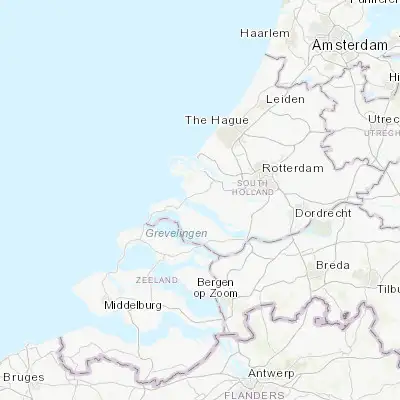 Map showing location of Hellevoetsluis (51.833330, 4.133330)