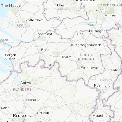Map showing location of Hilvarenbeek (51.485830, 5.137500)