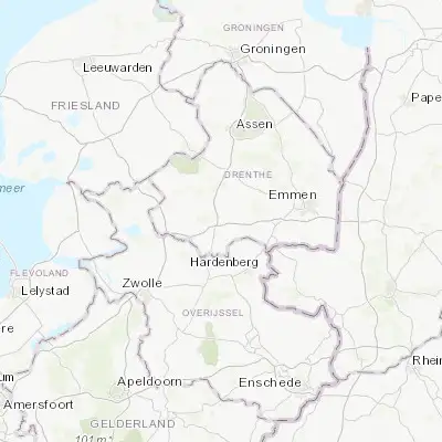 Map showing location of Hoogeveen (52.722500, 6.476390)