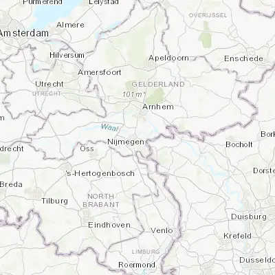 Map showing location of Hunnerberg (51.842090, 5.878760)