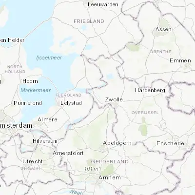 Map showing location of Kampen (52.555000, 5.911110)