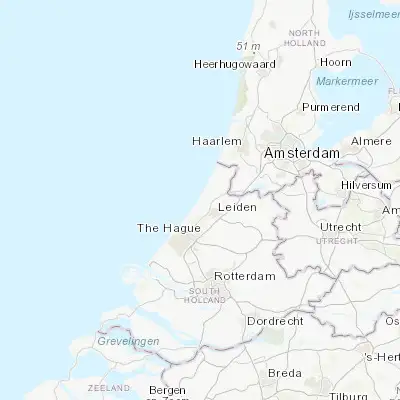 Map showing location of Katwijk aan Zee (52.203330, 4.398610)