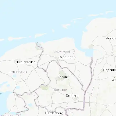 Map showing location of Korrewegwijk (53.232350, 6.568040)