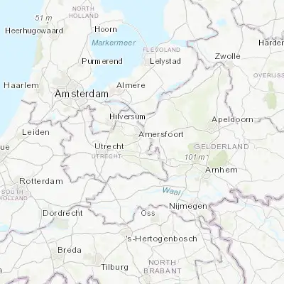 Map showing location of Leusden (52.132500, 5.431940)