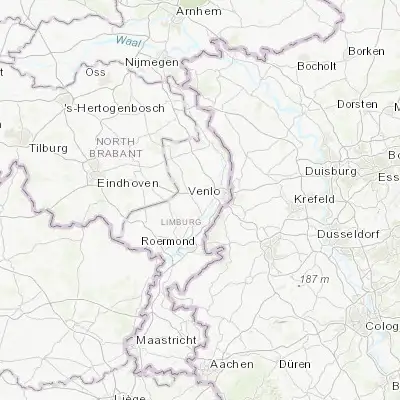 Map showing location of Maasbree (51.357500, 6.048610)