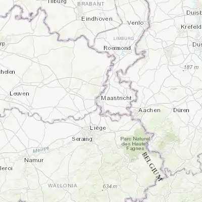 Map showing location of Maastricht (50.848330, 5.688890)